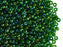 20 g 9/0 Rocailles Preciosa Ornela, Grün Transparent Iris, Tschechisches Glas