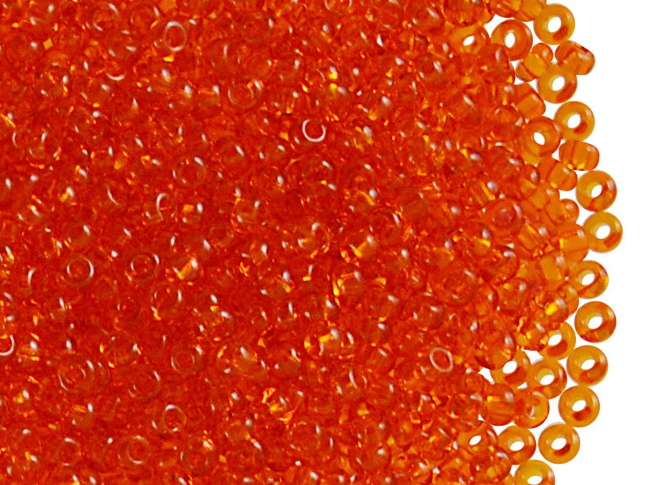 20 g 9/0 Rocailles Preciosa Ornela, Böhmisches Glas,Orange Transparent