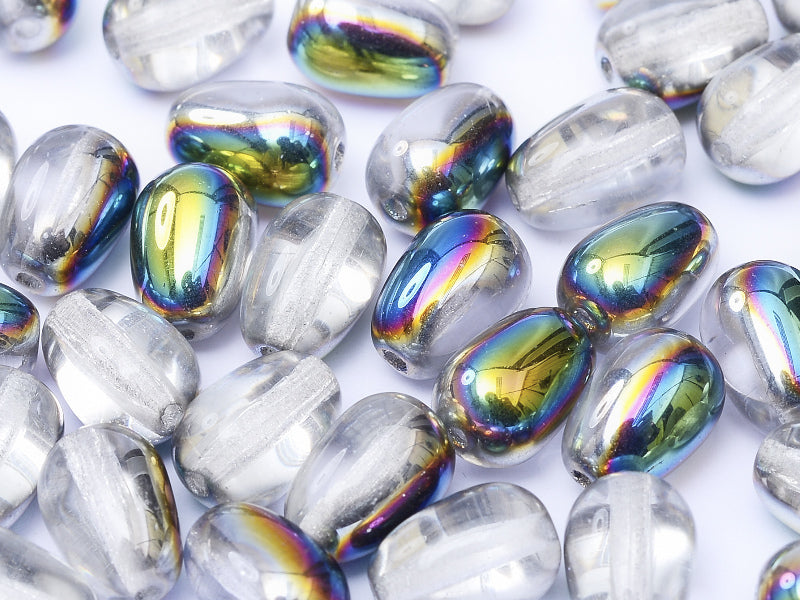Glastropfen 11x8mm Kristall Glasmalerei Tschechisches Glas Farbe_Multicolored