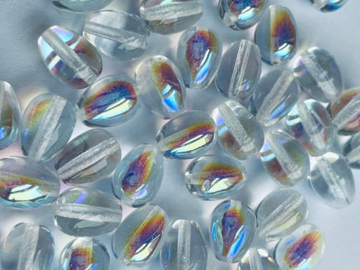 Glastropfen 11x8mm Kristall AB Tschechisches Glas Farbe_Multicolored