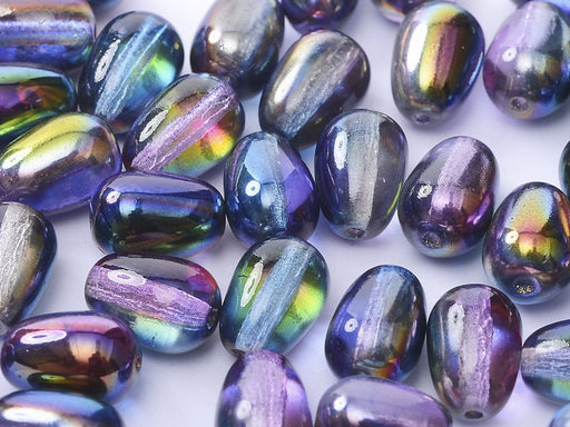 Glastropfen 11x8mm Kristall Magische Blau Tschechisches Glas Farbe_Blue