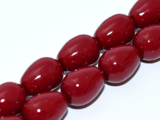 Glastropfen 11x8mm Cranberry Tschechisches Glas Farbe_Red