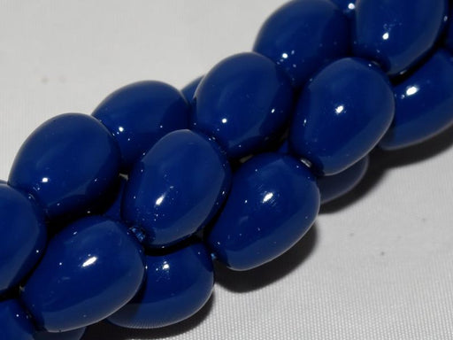 Glastropfen 11x8mm Opak Königsblau Tschechisches Glas Farbe_Blue