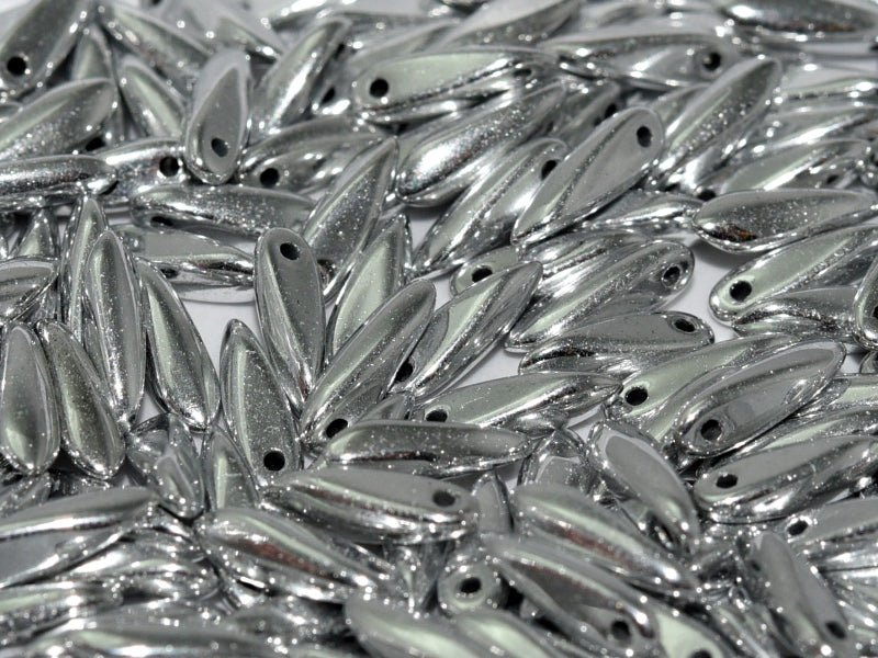 Dolchperlen 5x16 mm Schwarzer Diamant Tschechisches Glas Farbe_Grey