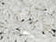 200 pcs Dolchperlen 3x11 mm, Kreideweiß Schimmer, Tschechisches Glas (Dagger Beads)
