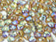 Herzperlen 6 mm Kristall Braun Schimmernd Tschechisches Glas Farbe_Brown Farbe_ Multicolored