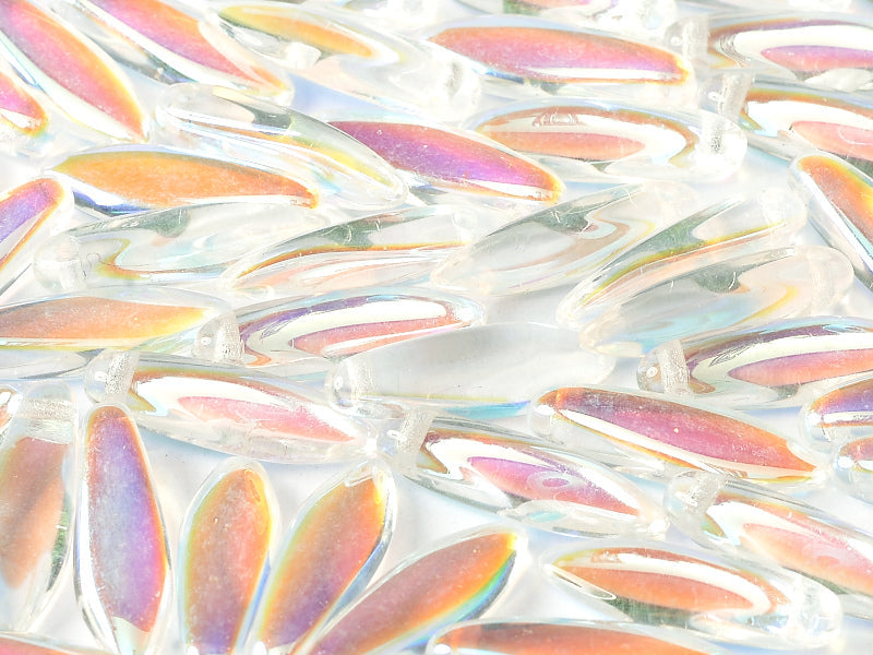 Dolchperlen 5x16 mm Kristall ab Tschechisches Glas Farbe_Multicolored