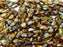Dolchperlen 5x16 mm Topas Glasmalerei Punkte Tschechisches Glas Farbe_Brown Farbe_ Multicolored