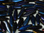 Dolchperlen 5x16 mm Schwarz Voll Azuro Tschechisches Glas Farbe_Blue Farbe_ Black