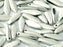 Dolchperlen 5x16 mm Jet Labrador Vollverfilzt Tschechisches Glas Farbe_Silver