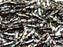 Dolchperlen 5x16 mm Jet Glasmalerei Punkte Tschechisches Glas Farbe_Black Farbe_ Multicolored