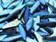 Dolchperlen 5x16 mm Jet Geätzt AB Voll Tschechisches Glas Farbe_Blue Farbe_ Multicolored