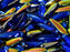 Dolchperlen 5x16 mm Sapphire Glasmalerei Tschechisches Glas Farbe_Blue Farbe_ Multicolored