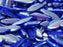Dolchperlen 5x16 mm Undurchsichtiges Blau Volles Licht AB Tschechisches Glas Farbe_Blue
