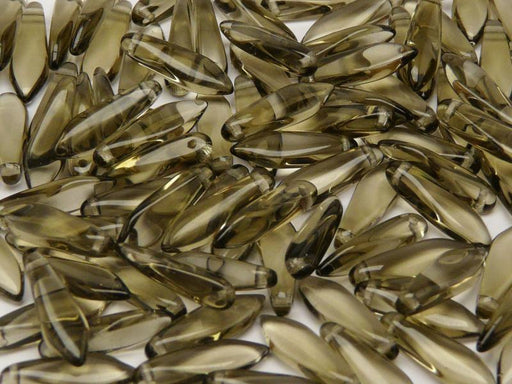 Dolchperlen 5x16 mm Schwarzer Diamant Tschechisches Glas Farbe_Grey