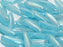 Dolchperlen 5x16 mm Aqua Opal Volles Licht AB Tschechisches Glas Farbe_Blue