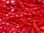 Dolchperlen 5x16 mm Undurchsichtiger Rote AB-Punkte Tschechisches Glas Farbe_Red Farbe_ Multicolored
