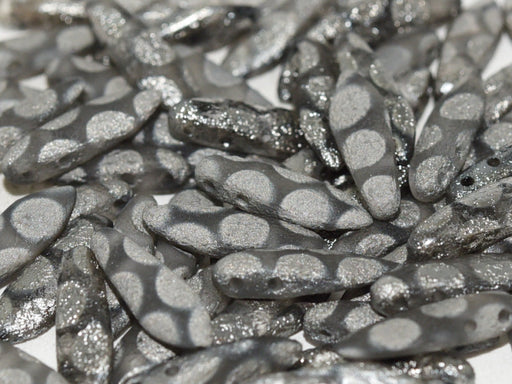 Dolchperlen 3x11 mm Kristall Chrome Tschechisches Glas Farbe_Silver
