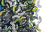 Arrow® Beads 5x8 2-Loch  Kristall Glasmalerei Tschechisches Glas 
 Multicolored
