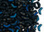 Arrow® Beads 5x8 2-Loch  Jet Azuro Matt Tschechisches Glas 
 Black Blue Multicolored