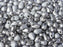 Teardrop Perlen 6x9mm Kristall geätzt Chrom voll Tschechisches Glas Farbe_Silver