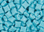 Glasperlen WibeDuo® 8x8 mm 2-Loch Opak Türkisblau Tschechisches Glas Farbe_Blue