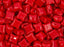 Glasperlen WibeDuo® 8x8 mm 2-Loch Opak Rot Tschechisches Glas Farbe_Red