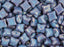 Glasperlen WibeDuo® 8x8 mm 2-Loch Opak Türkis-Terracottarot Tschechisches Glas Farbe_Blue Farbe_ Red