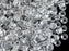 50 St. Pony Gepresste Perlen, Walze 5,5 mm im Durchmesser mit einem Loch von 2 mm, Böhmisches Glas, Kristallklar