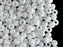 50 St. Pony Gepresste Perlen, Walze 5,5 mm im Durchmesser mit einem Loch von 2 mm, Böhmisches Glas, Weiße Kreide