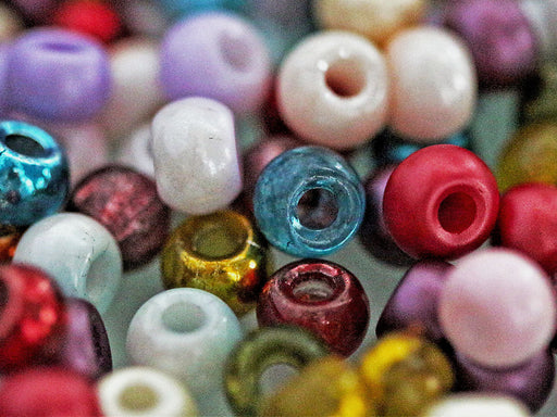50 St. Pony Gepresste Perlen 5,5 mm, Mega-Mischung, Tschechisches Glas (Pony Beads)