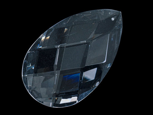 Kronleuchter-Kristall-Anhänger - Tropfen facettiert 60x30x18 mm Kristall Durchsichtig Tschechisches Glas  Farbe_Clear