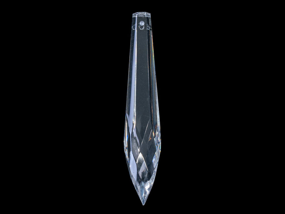 Kronleuchter-Kristall-Anhänger - Eiszapfen facettiert 63x11 mm Kristall Durchsichtig Tschechisches Glas  Farbe_Clear
