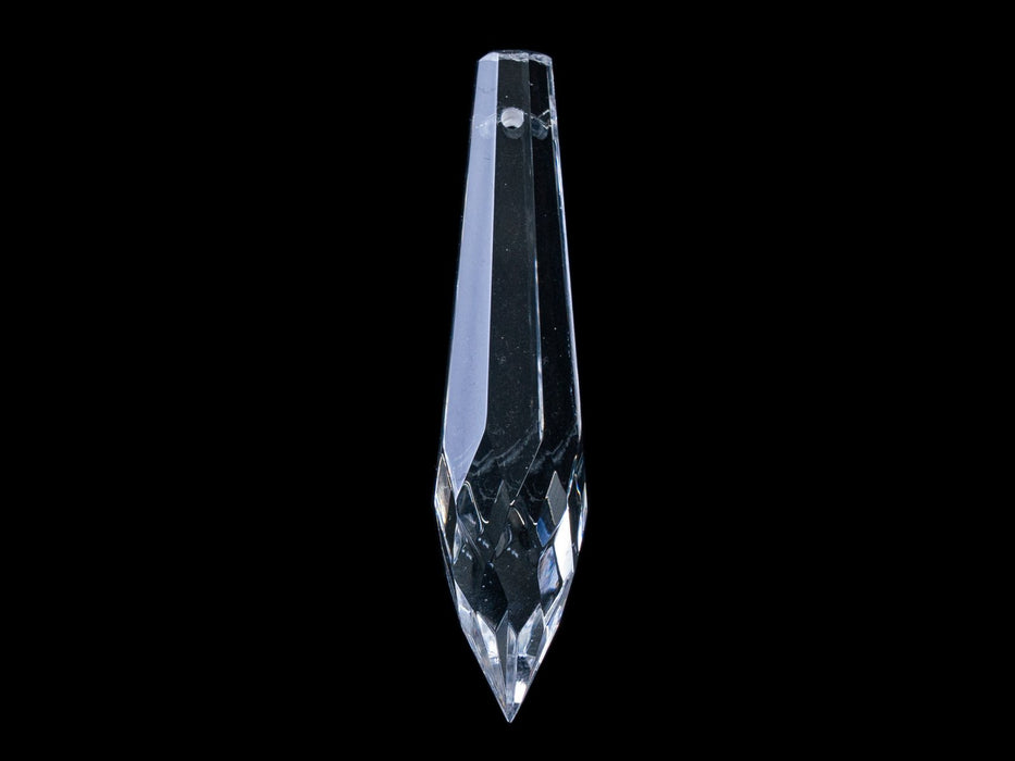 Kronleuchter-Kristall-Anhänger - Eiszapfen facettiert 48x11 mm Kristall Durchsichtig Tschechisches Glas  Farbe_Clear