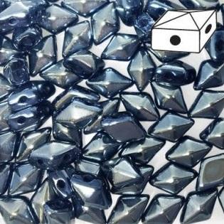 Diamonduo™ Beads 5x8 mm 2-Loch  Jet Blue Sphinx Tschechisches Glas  Farbe_Blue