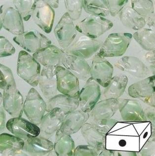 Diamonduo™ Beads 5x8 mm 2-Loch  Kristall Hellgrün Luster Tschechisches Glas  Farbe_Green