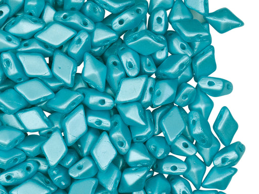 30 pcs Diamonduo™ Beads 5x8 mm, 2-Loch , Pastell Aqua, Tschechisches Glas (Diamonduo™ Beads)