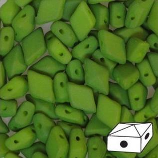 Diamonduo™ Beads 5x8 mm 2-Loch  Moosgrün Tschechisches Glas  Farbe_Green