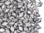 30 pcs Diamonduo™ Beads 5x8 mm, 2-Loch , Altsilber, Tschechisches Glas (Diamonduo™ Beads)