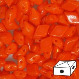 Diamonduo™ Beads 5x8 mm 2-Loch  Dunkelorange Tschechisches Glas  Farbe_Orange