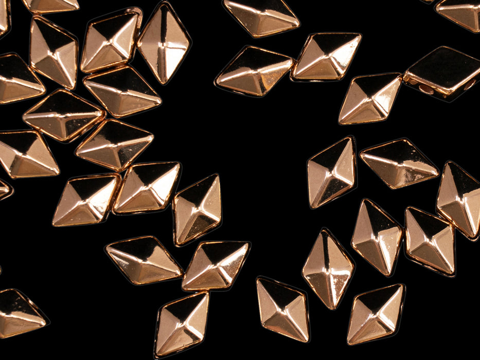 10 pcs Diamonduo™ Perlen 5x8 mm, 2-Loch , Rosengold beschichtet, Metall (Diamonduo™ Beads)