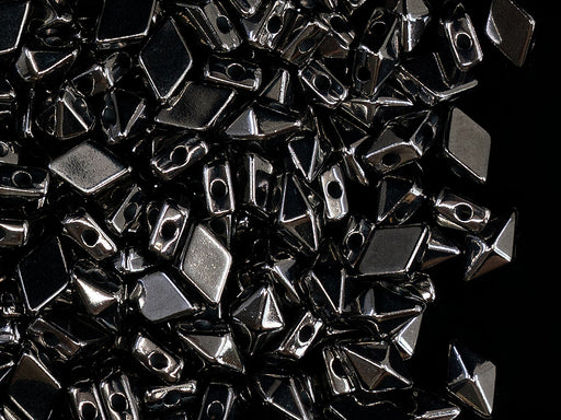 10 pcs Diamonduo™ Perlen 5x8 mm, 2-Loch , Gunmetal beschichtet, Metall (Diamonduo™ Beads)