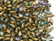 600 St. DropDuo® Perlen 3x6mm, 2-Loch, Kristall Gold schimmernd, Tschechisches Glas