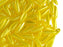 50 St. Dagger Kleine Gepresste Perlen 3x10mm, Böhmisches Glas, Pastell Gelb