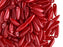 50 St. Dagger Kleine Gepresste Perlen 3x10mm, Böhmisches Glas, Pastell Koralle Rot