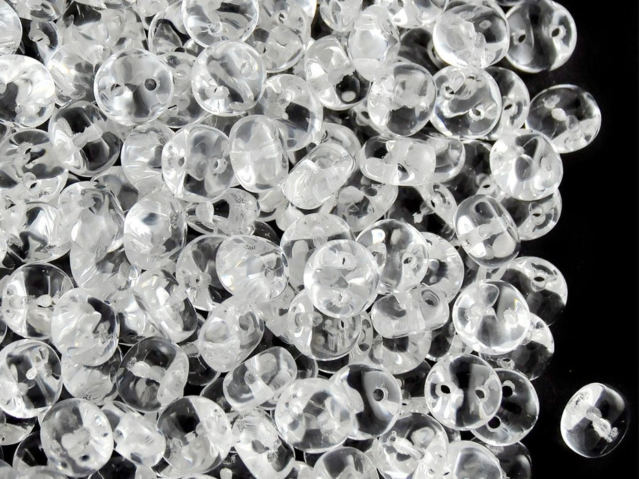 50 St. ES-O® Perlen Estrela, Runde 5mm mit zwei Löchern, Böhmisches Glas, Kristall