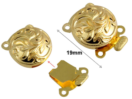 1 St. Jewellery mechanischer Clasp, 19x11mm, Vergoldet