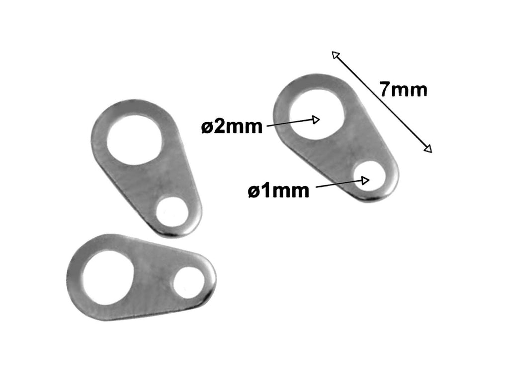 1 St. Jewellery Connector Flach 7mm, Platin Überzogenes