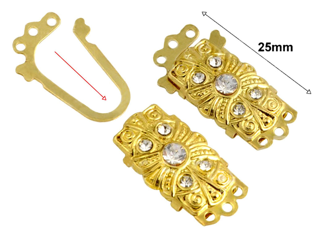 1 St. Jewellery mechanische Clasp 25mm, Vergoldet