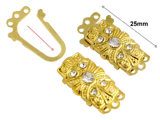 1 St. Jewellery mechanische Clasp 25mm, Vergoldet